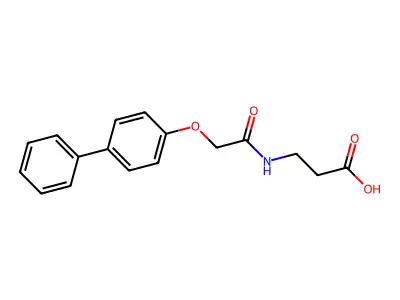 3-[2-(Biphenyl-4-yloxy)-acetylamino]-propionic acid structure