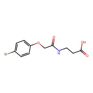 3-[2-(4-Bromophenoxy)acetylamino]propanoic acid structure