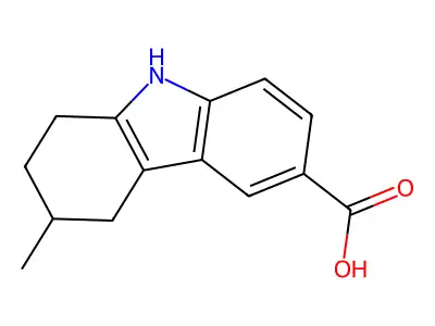 3-methyl-2,3,4,9-tetrahydro-1H-carbazole-6-carboxylic acid structure