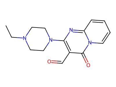 2-(4-ethylpiperazin-1-yl)-4-oxo-4H-pyrido[1,2-a]pyrimidine-3-carbaldehyde structure