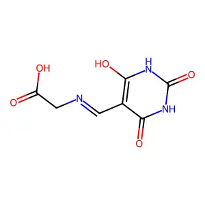 N-[(2,4,6-trioxotetrahydropyrimidin-5(2H)-ylidene)methyl]glycine structure