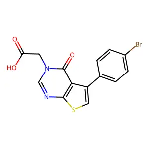 2-(5-(4-Bromophenyl)-4-oxothieno[2,3-d]pyrimidin-3(4H)-yl)acetic acid structure