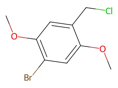 1-Bromo-4-(chloromethyl)-2,5-dimethoxybenzene structure