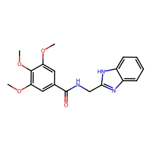N-(1H-benzimidazol-2-ylmethyl)-3,4,5-trimethoxybenzamide structure