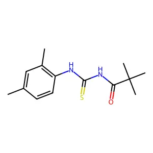 N-[(2,4-dimethylphenyl)carbamothioyl]-2,2-dimethylpropanamide structure