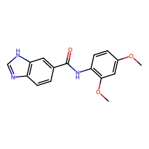 N-(2,4-dimethoxyphenyl)-3H-benzimidazole-5-carboxamide structure