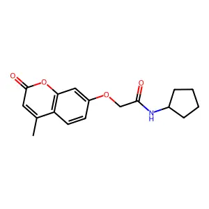 N-cyclopentyl-2-(4-methyl-2-oxochromen-7-yl)oxyacetamide structure