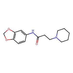 N-(1,3-benzodioxol-5-yl)-3-piperidin-1-ylpropanamide structure