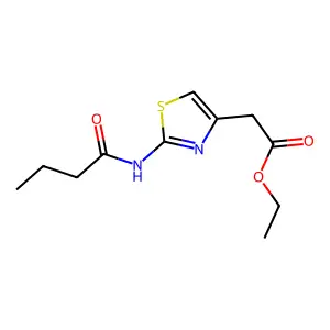 Ethyl [2-(butanoylamino)-1,3-thiazol-4-yl]acetate structure