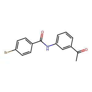 N-(3-acetylphenyl)-4-bromobenzamide structure