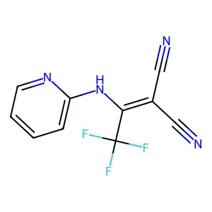 2-(2,2,2-Trifluoro-1-(pyridin-2-ylamino)ethylidene)malononitrile structure