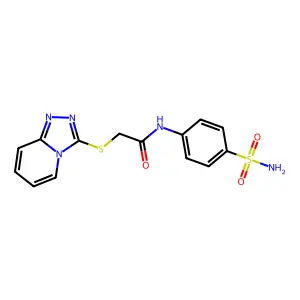 2-([1,2,4]triazolo[4,3-a]pyridin-3-ylthio)-N-(4-sulfamoylphenyl)acetamide structure