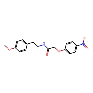 N-[2-(4-methoxyphenyl)ethyl]-2-(4-nitrophenoxy)acetamide structure