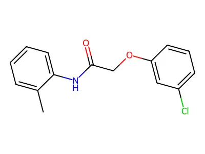 2-(3-chlorophenoxy)-N-(2-methylphenyl)acetamide structure