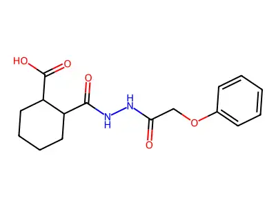 2-[[(2-phenoxyacetyl)amino]carbamoyl]cyclohexane-1-carboxylic Acid structure