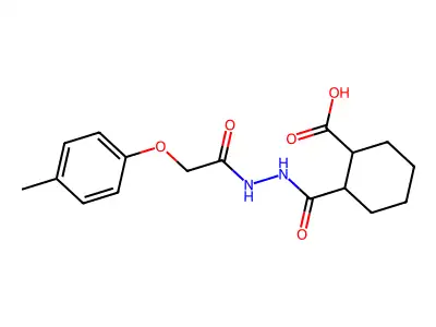 2-[[[2-(4-methylphenoxy)acetyl]amino]carbamoyl]cyclohexane-1-carboxylic Acid structure