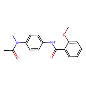 N-{4-[acetyl(methyl)amino]phenyl}-2-methoxybenzamide structure