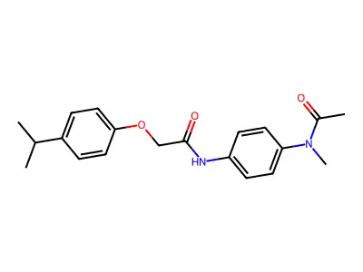 N-{4-[acetyl(methyl)amino]phenyl}-2-(4-isopropylphenoxy)acetamide structure