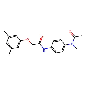 N-{4-[acetyl(methyl)amino]phenyl}-2-(3,5-dimethylphenoxy)acetamide structure
