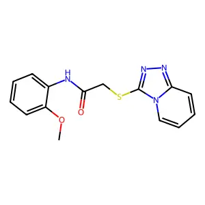 N-(2-methoxyphenyl)-2-([1,2,4]triazolo[4,3-a]pyridin-3-ylsulfanyl)acetamide structure