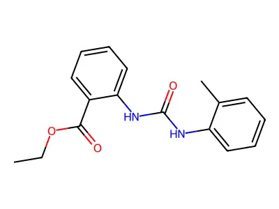 Ethyl 2-((N-(2-methylphenyl)carbamoyl)amino)benzoate structure