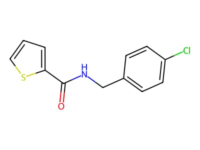 N-[(4-chlorophenyl)methyl]thiophene-2-carboxamide structure