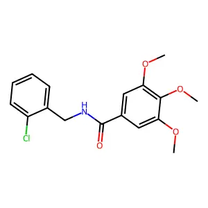 N-(2-chlorobenzyl)-3,4,5-trimethoxybenzamide structure