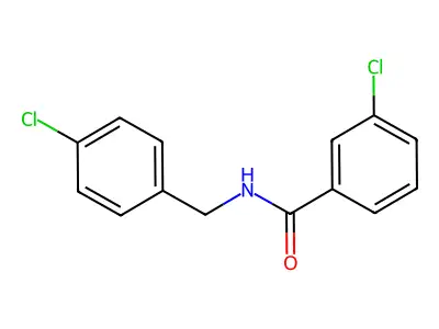 3-Chloro-N-(4-chlorobenzyl)benzamide structure