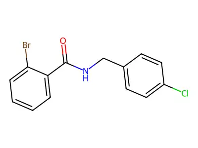2-bromo-N-[(4-chlorophenyl)methyl]benzamide structure