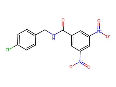 N-(4-chlorobenzyl)-3,5-dinitrobenzamide structure