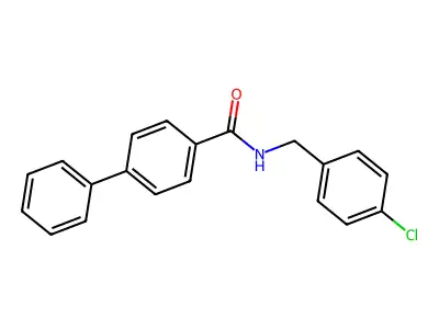 N-(4-chlorobenzyl)biphenyl-4-carboxamide structure
