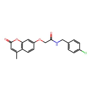 N-(4-chlorobenzyl)-2-((4-methyl-2-oxo-2H-chromen-7-yl)oxy)acetamide structure
