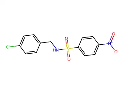 N-[(4-chlorophenyl)methyl]-4-nitrobenzenesulfonamide structure