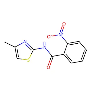 N-(4-methyl-1,3-thiazol-2-yl)-2-nitrobenzamide structure