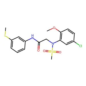 2-(5-chloro-2-methoxy-N-methylsulfonylanilino)-N-(3-methylsulfanylphenyl)acetamide structure