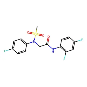 N-(2,4-difluorophenyl)-2-(4-fluoro-N-methylsulfonylanilino)acetamide structure