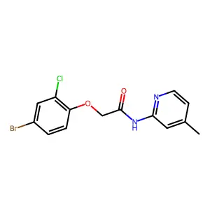 2-(4-bromo-2-chlorophenoxy)-N-(4-methylpyridin-2-yl)acetamide structure