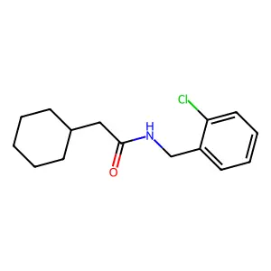 N-(2-chlorobenzyl)-2-cyclohexylacetamide structure