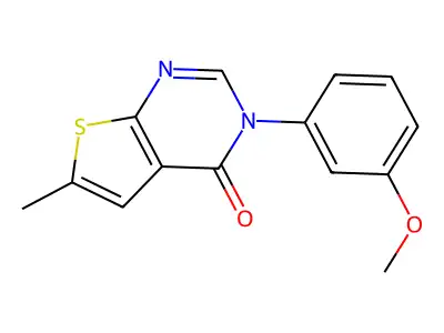 3-(3-Methoxyphenyl)-6-methylthieno[2,3-d]pyrimidin-4-one structure