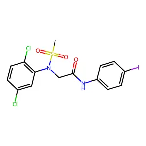 2-(2,5-dichloro-N-methylsulfonylanilino)-N-(4-iodophenyl)acetamide structure