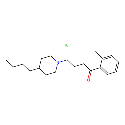 4-(4-Butyl-1-piperidinyl)-1-(2-methylphenyl)-1-butanone Hydrochloride structure