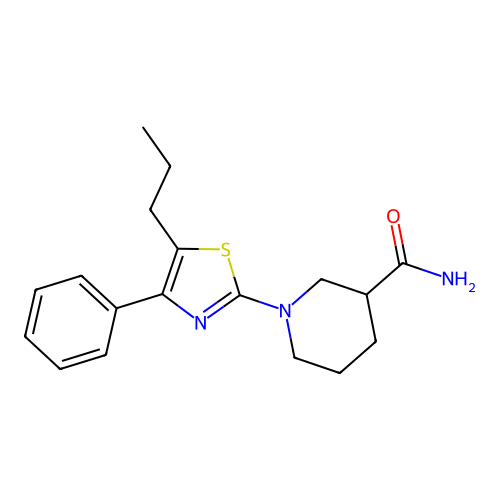 1-(4-Phenyl-5-propyl-1,3-thiazol-2-yl)piperidine-3-carboxamide structure
