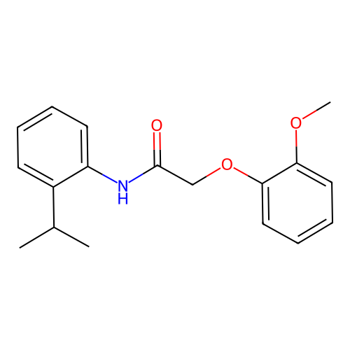 2-(2-methoxyphenoxy)-N-[2-(propan-2-yl)phenyl]acetamide structure