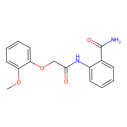 2-{[(2-Methoxyphenoxy)acetyl]amino}benzamide structure