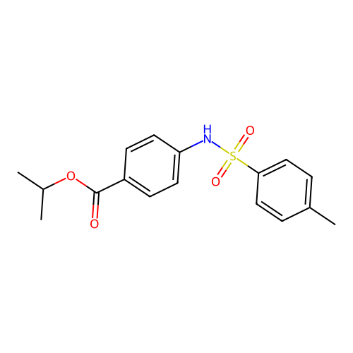 Isopropyl 4-{[(4-methylphenyl)sulfonyl]amino}benzoate structure