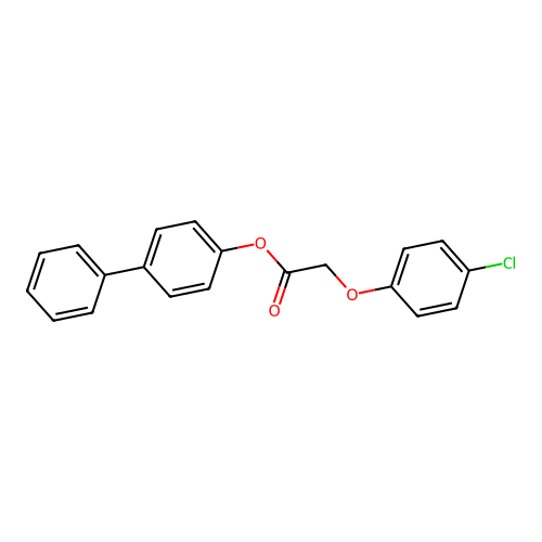 (4-Phenylphenyl) 2-(4-chlorophenoxy)acetate structure
