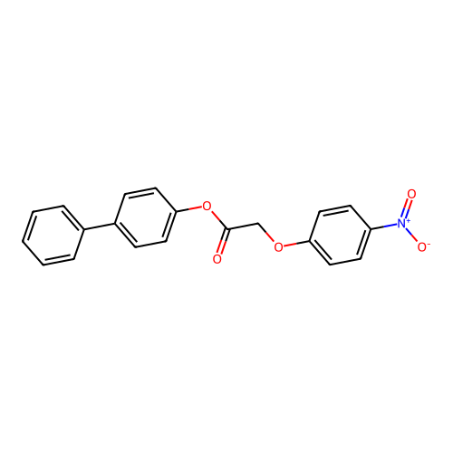 Biphenyl-4-yl (4-nitrophenoxy)acetate structure