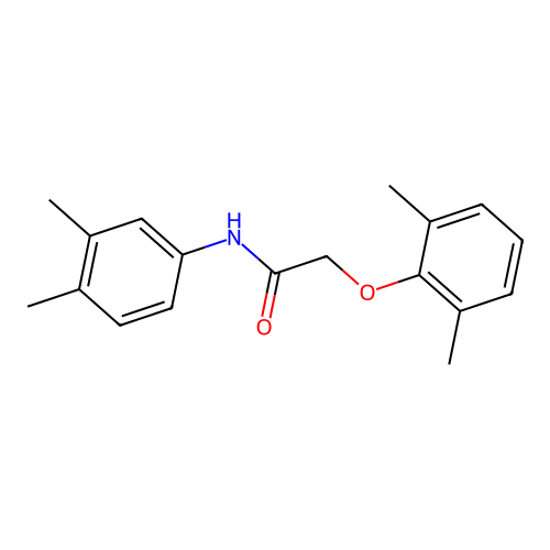 2-(2,6-dimethylphenoxy)-N-(3,4-dimethylphenyl)acetamide structure