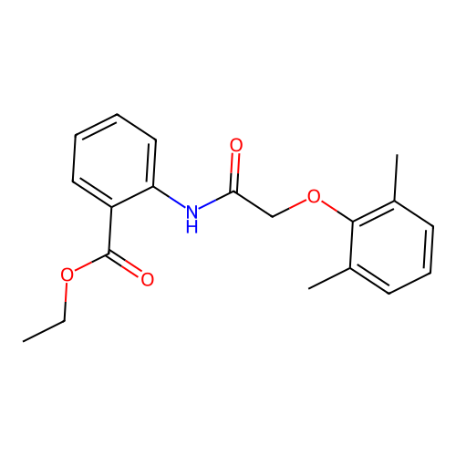 Ethyl 2-{[(2,6-dimethylphenoxy)acetyl]amino}benzoate structure