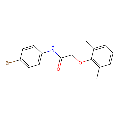 N-(4-bromophenyl)-2-(2,6-dimethylphenoxy)acetamide structure